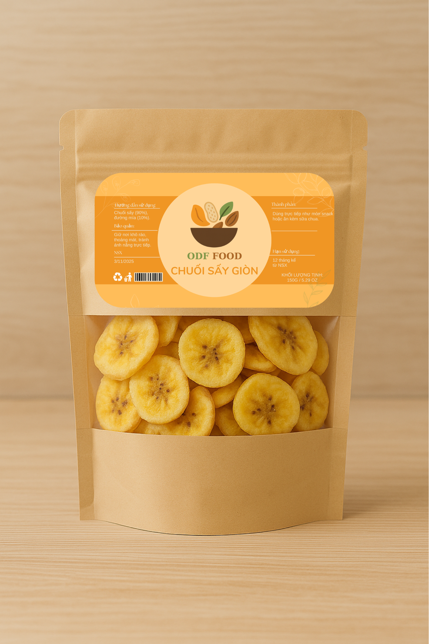 Chuối sấy giòn Chuối sấy giòn